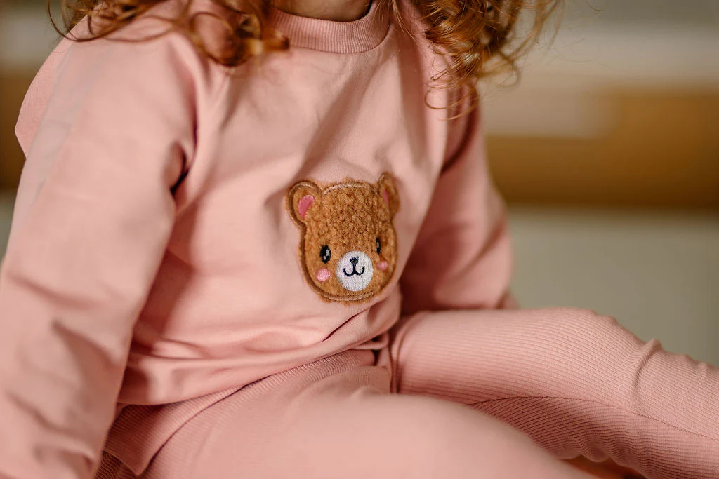 Bear Sweatsuit- Pink - Image 3