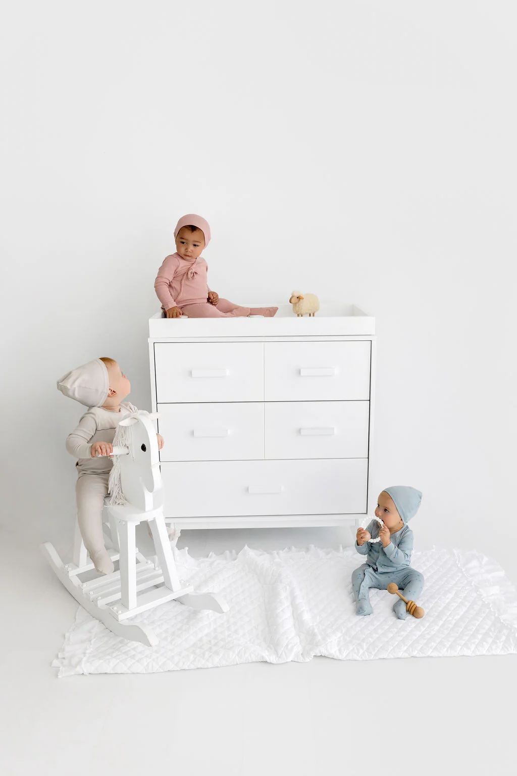 Bunny Graphic Footie- Baby Blue - Image 3