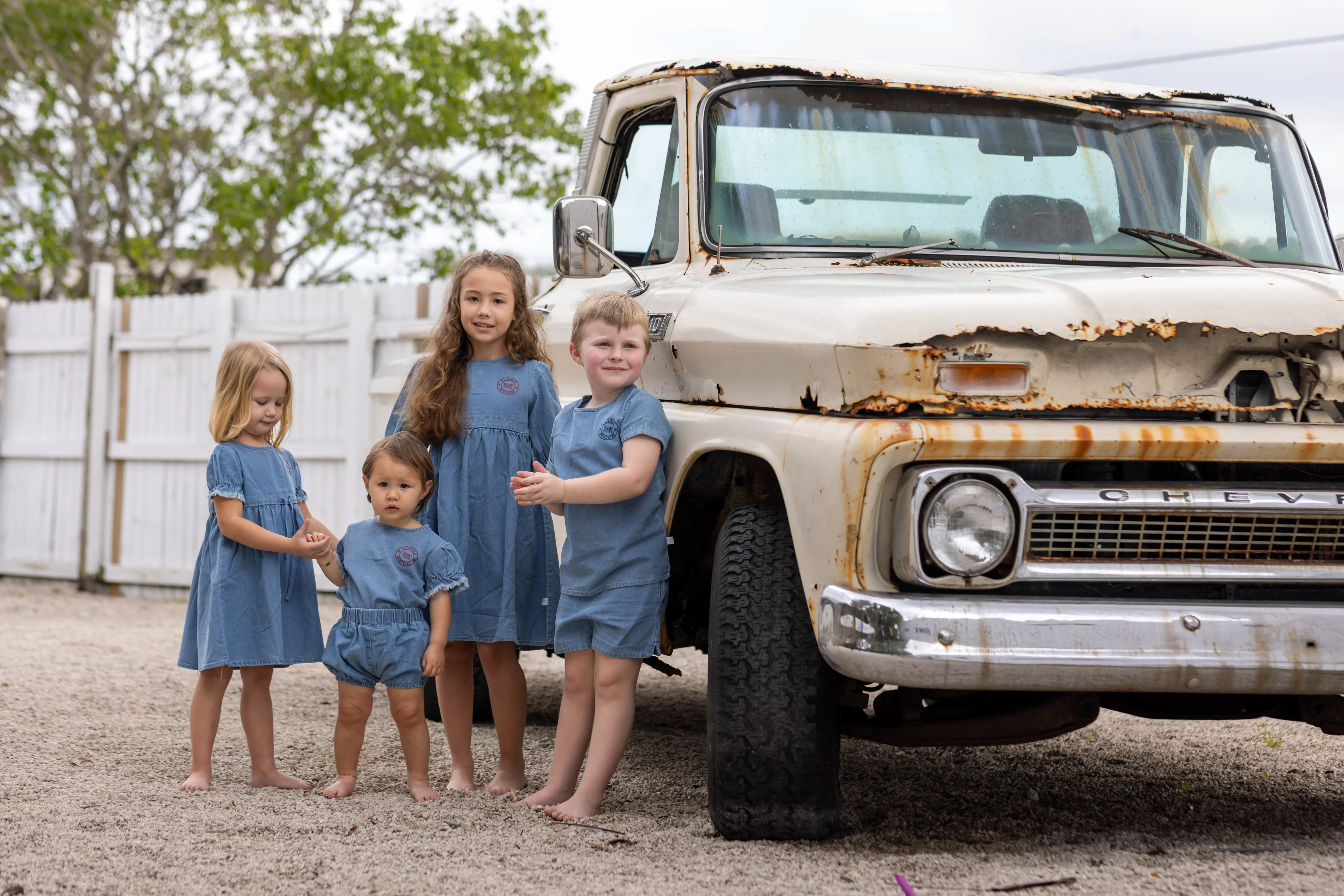 Denim 3/4 Sleeve Dress - Image 5