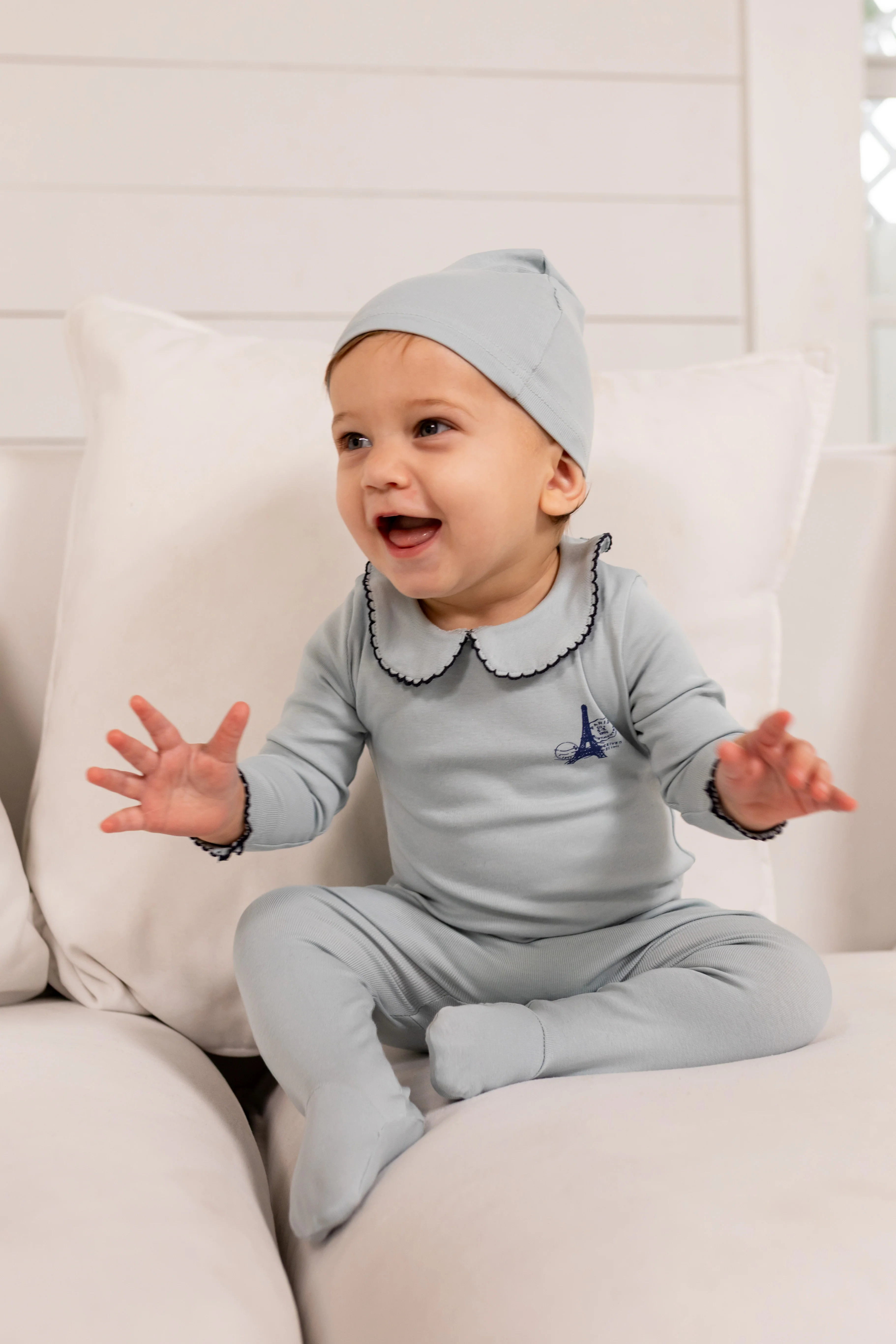 French Grandpa Footie- Blue - Image 3