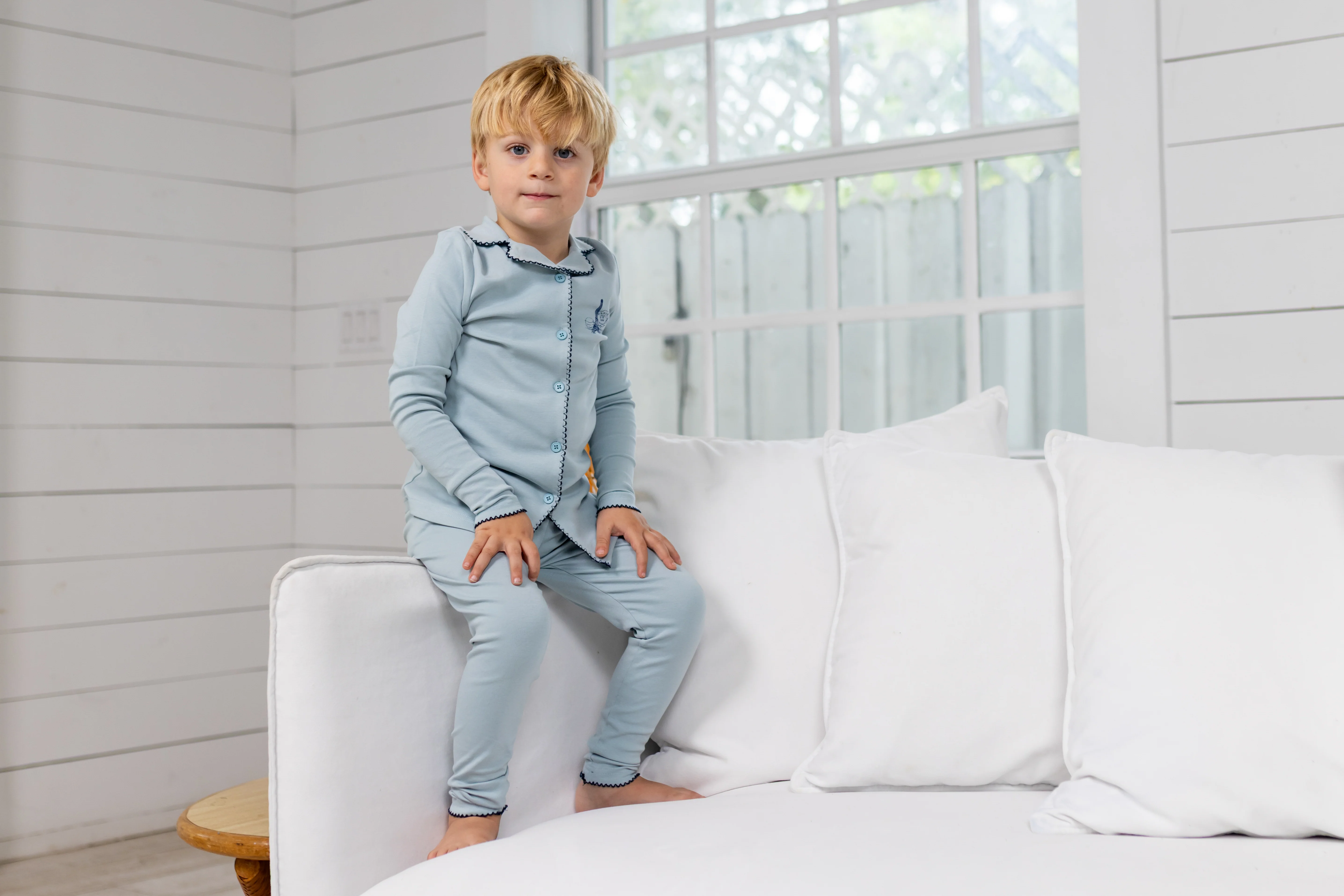 French Grandpa PJ- Blue - Image 3