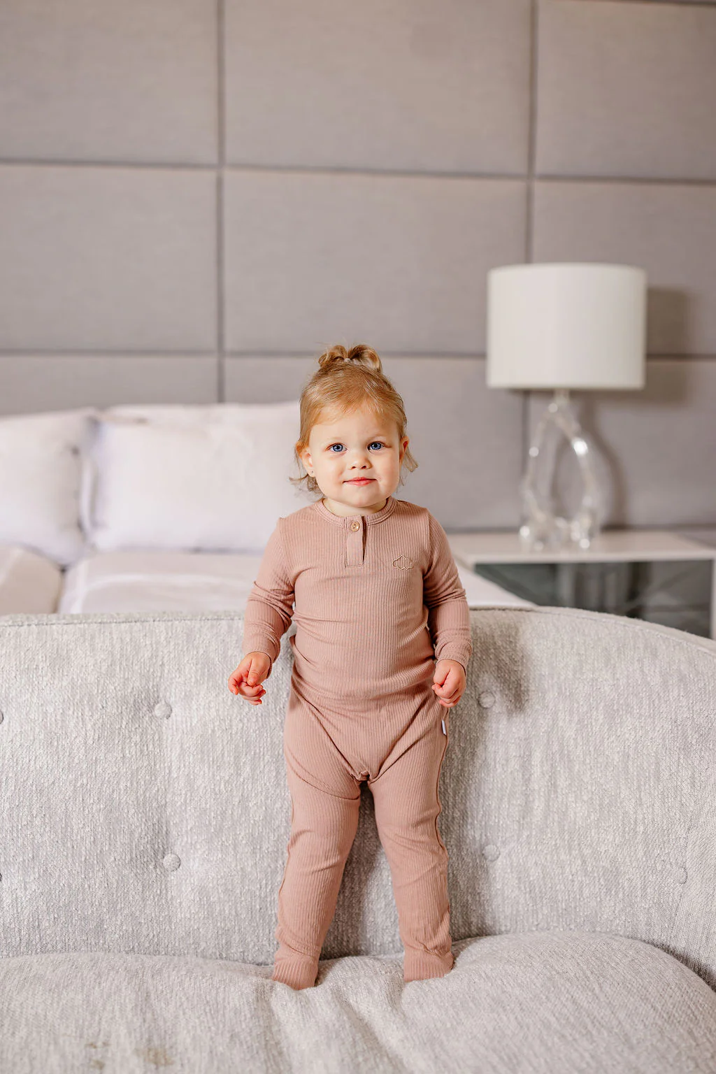 Henley Footie- Dusty Pink - Image 3