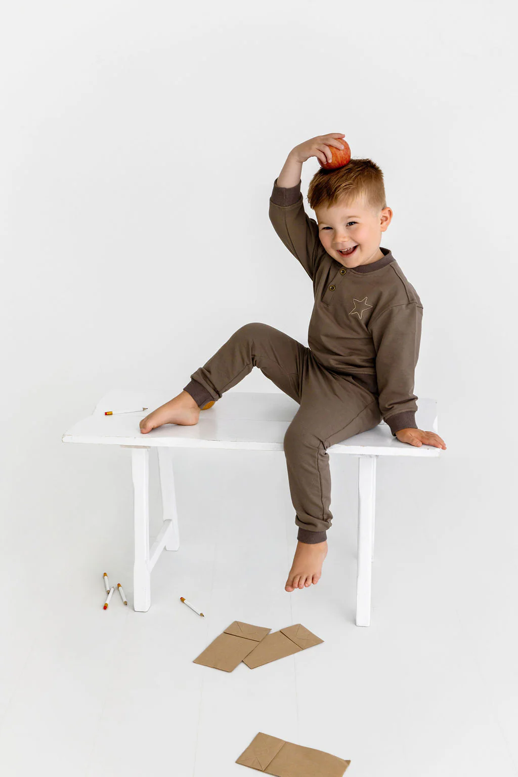 Henley Sweatsuit- Olive - Image 3