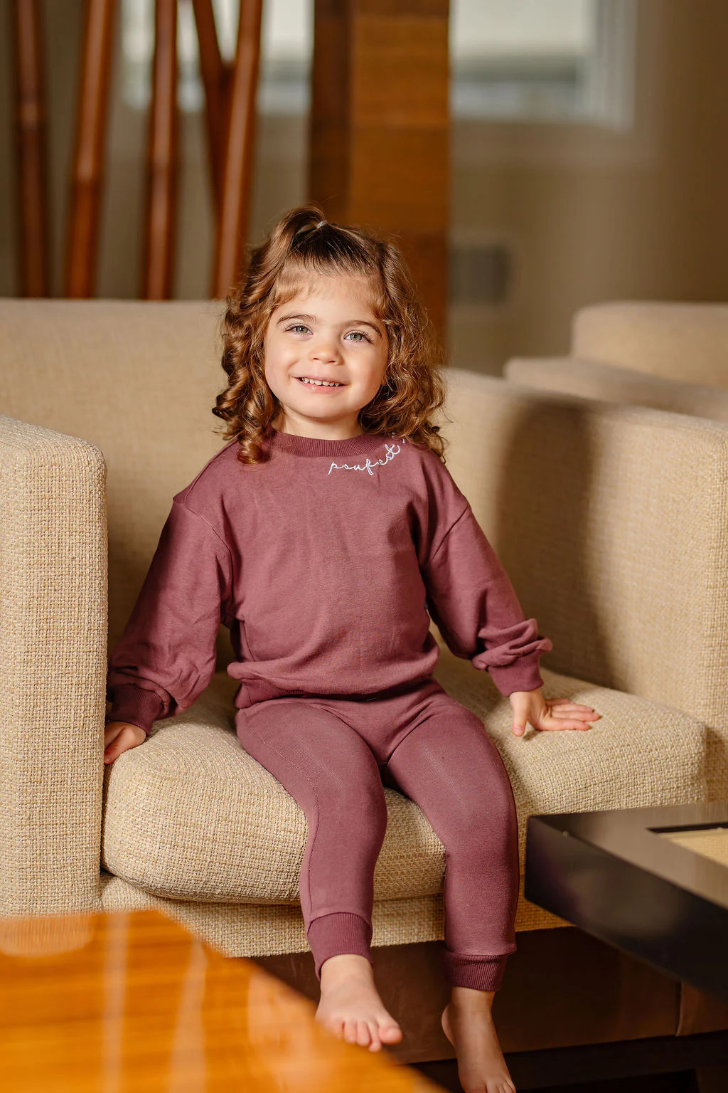 POUF Embroidered Set- Berry - Image 3