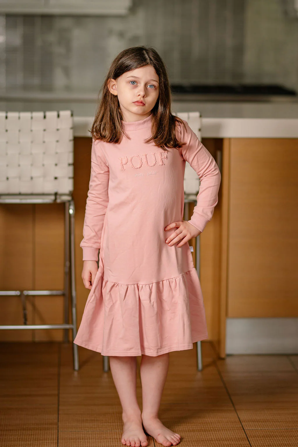 Pouf Sweater Dress- Pink - Image 3