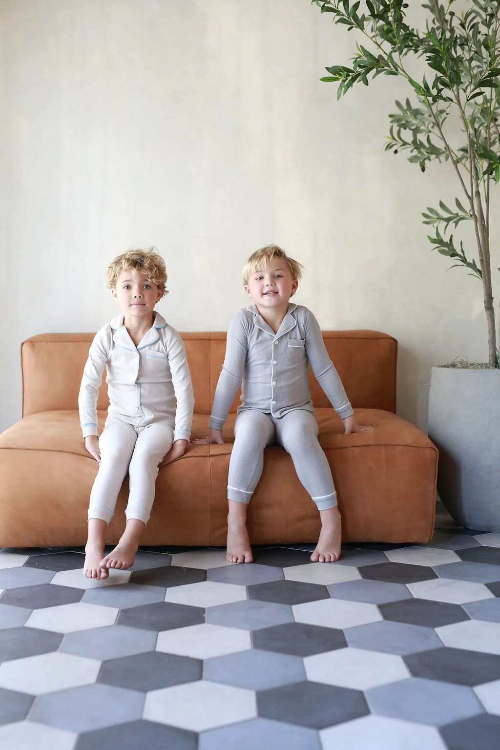 Ribbed Grandpa PJ- Dusty Blue - Image 3