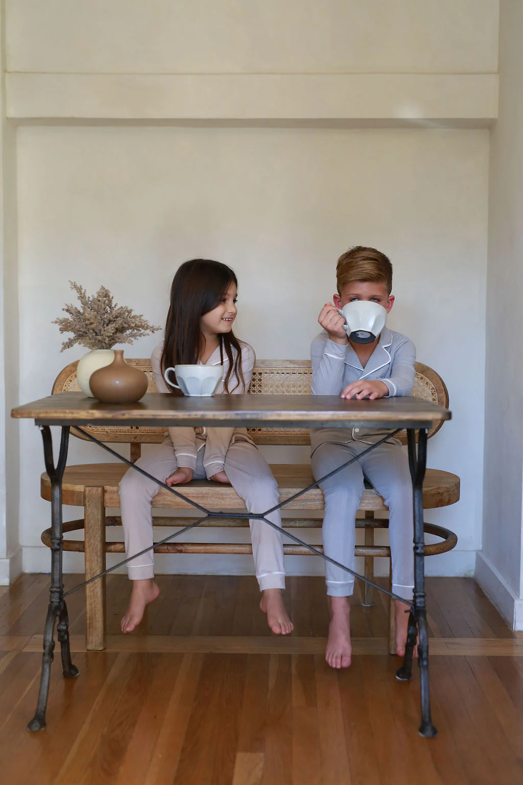 Ribbed Grandpa PJ- Dusty Blue - Image 4