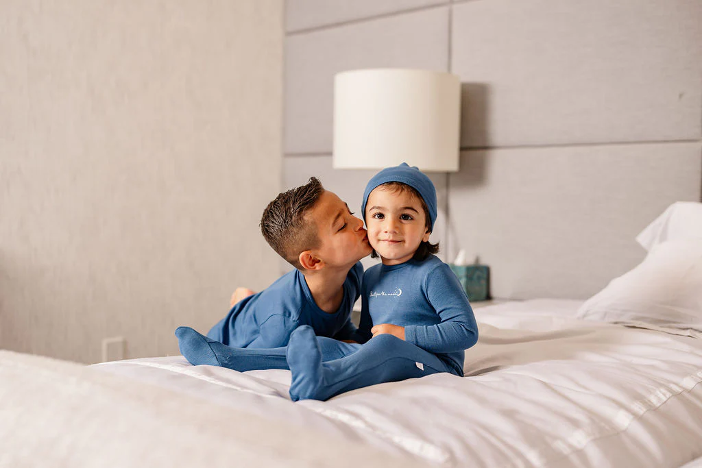 Shoot for the Moon Footie- Royal Blue - Image 3