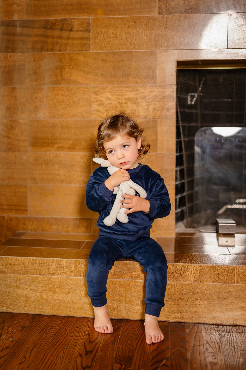 Velour Bunny Set- Blue - Image 3