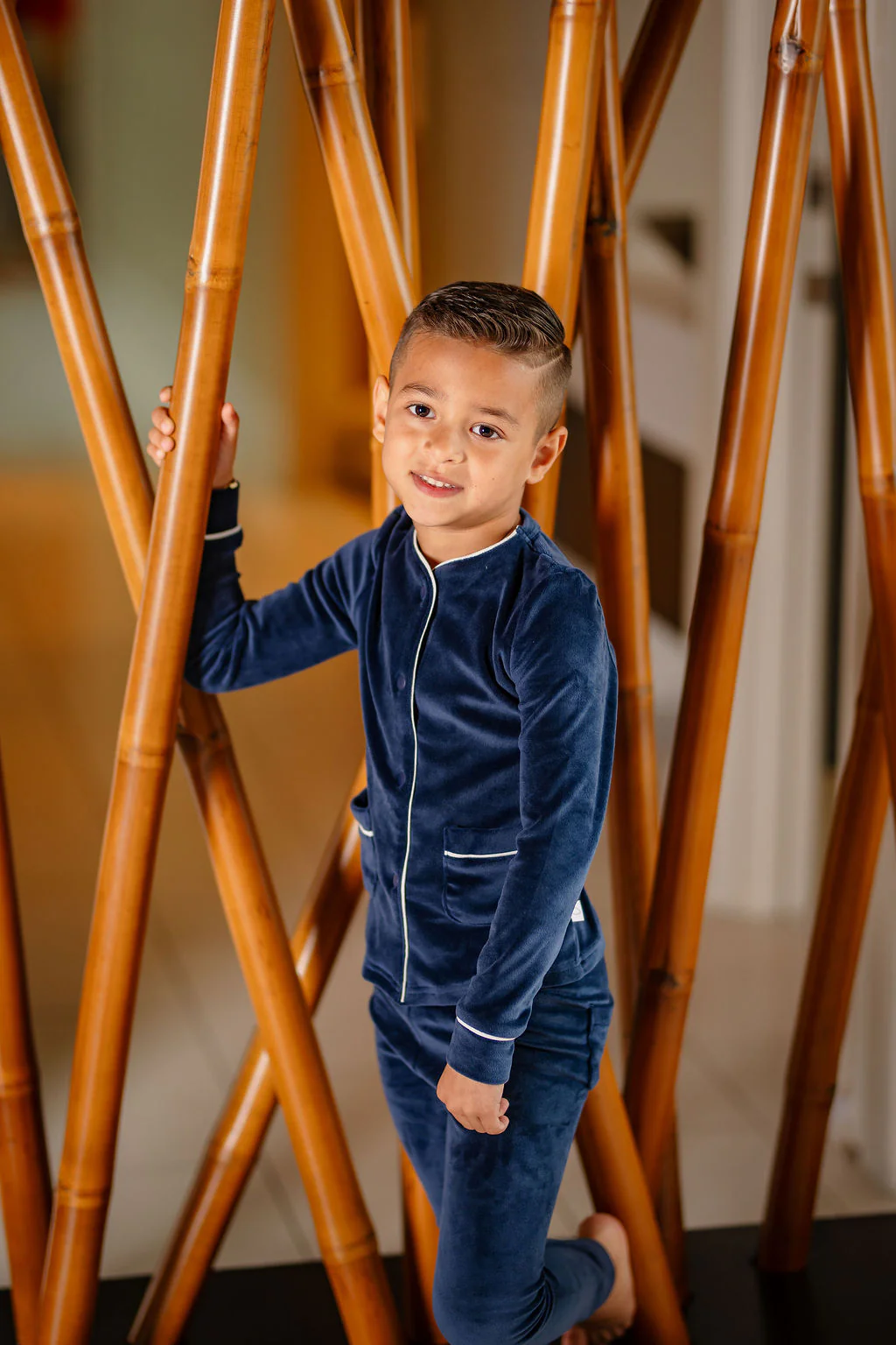 Velour PJ- Navy - Image 3