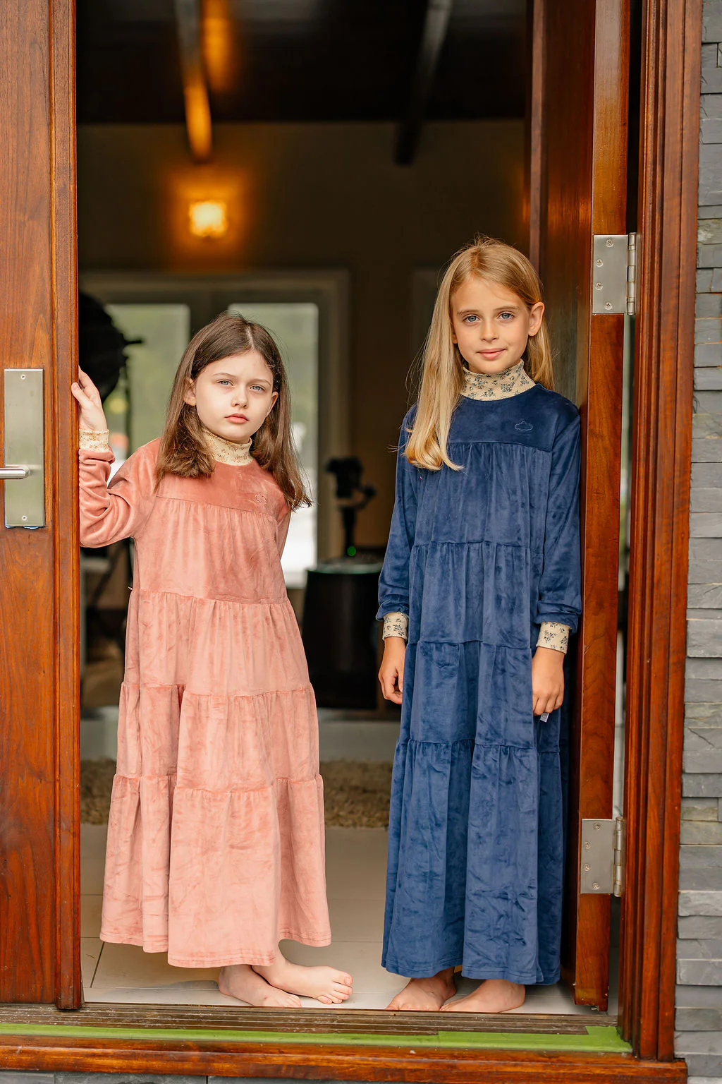 Velour Robe- Navy - Image 4